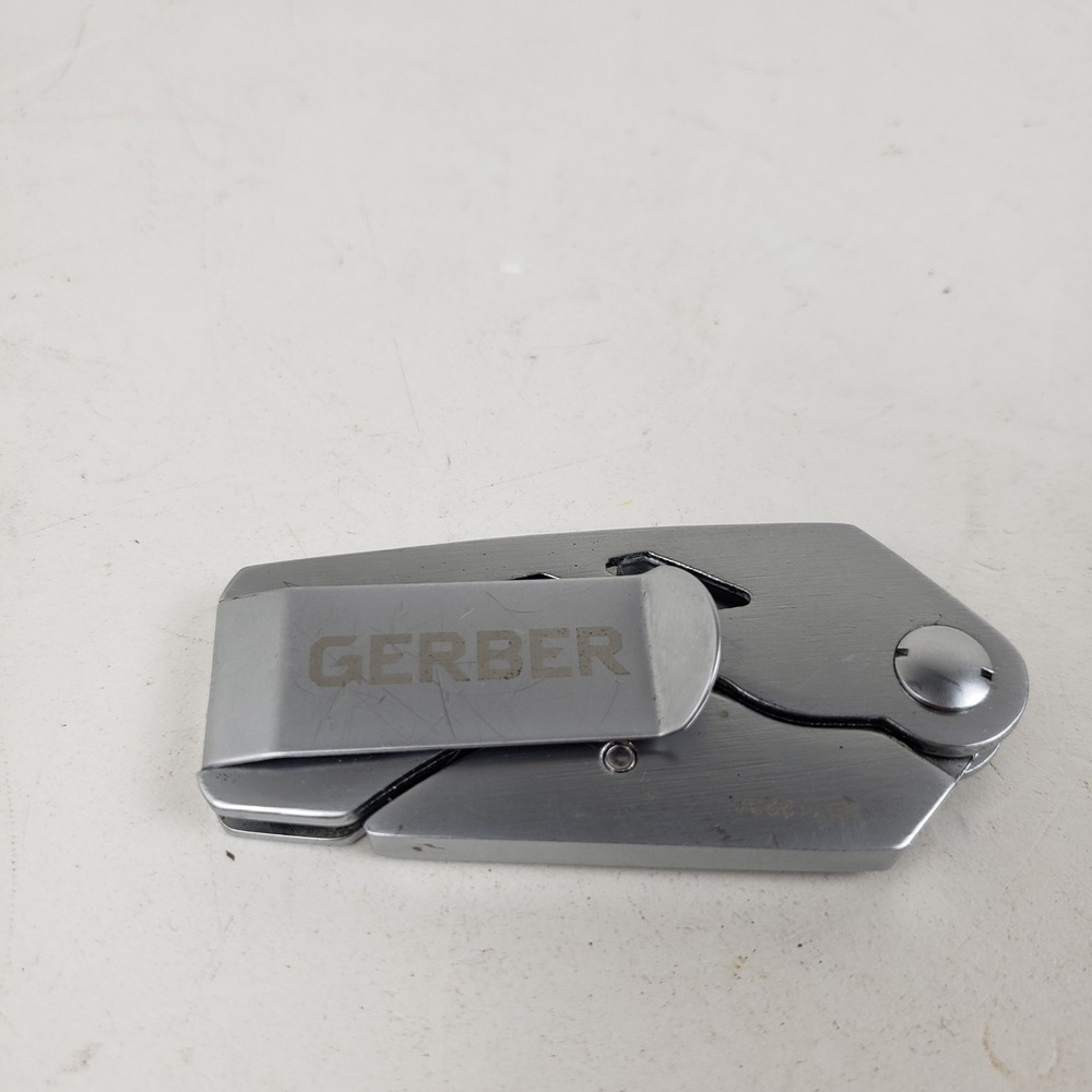 Gerber EAB Lite Folding Pocket Knife Money Clip Utility Blade 8971223A Silver
